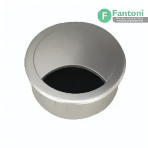 قاب داکت گرد رومیزی رنگ سیلور پودری فانتونی T383 | دریچه کابل توکار