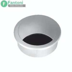 قاب داکت گرد رومیزی رنگ سفید پودری فانتونی T384 | دریچه کابل توکار