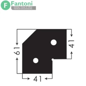 i202 کرنر جوینت پروفیل درب کمد و کابینت مدل ژرمن استایل
