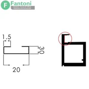 i213 گسکت نگه دارنده شیشه جهت پروفیل مدل ایتالین استایل
