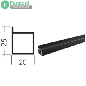 i231 پروفیل شلف مدل استار پلاس رنگ مشکی مات 3000mm