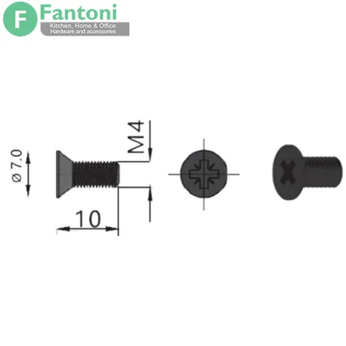 i239 پیچ اتصال کرنر جوینت مدل شلفینگ رنگ مشکی مات