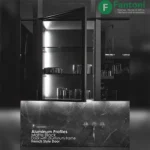 سیستم پروفیل درب شیشه‌ای فانتونی مدل فرنچ استایل (کد i240 تا i250) پروفیل مدل فرنچ استایل 4000mm