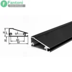 پروفیل درب کمد و کابینت مدل اسپانیش استایل رنگ مشکی مات