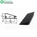 پروفیل درب کمد و کابینت مدل اسپانیش استایل رنگ مشکی مات