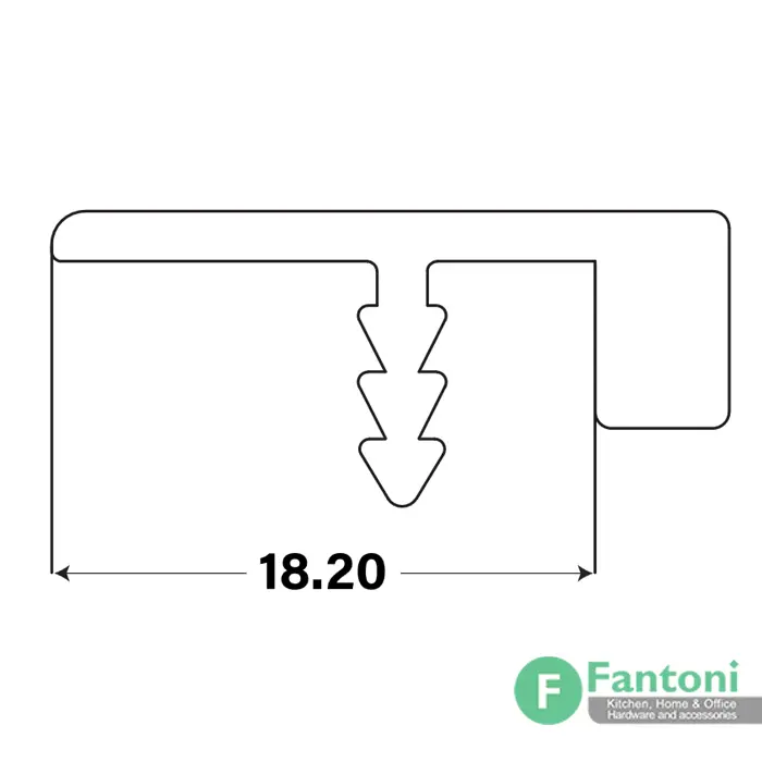 fantoni i015 پروفیل دور درب 18mm آلومینیومی آنودایز LL فانتونی i015 , i016