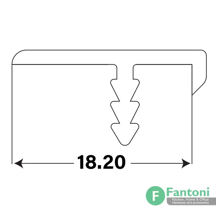 fantoni i025 پروفیل دور درب 18mm آلومینیومی آنودایز LS فانتونی i025 , i026