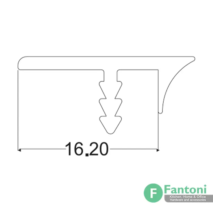 fantoni i030 پروفیل دور درب 16mm آلومینیومی آنودایز LS فانتونی i030 , i031