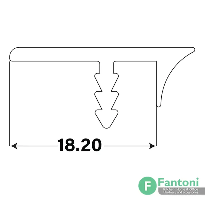 fantoni i035 پروفیل دور درب 18mm آلومینیومی آنودایز LS فانتونی i035 , i036