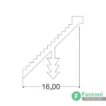 پروفیل دور درب 16mm آلومینیومی آنودایز مورب فانتونی i040 , i041