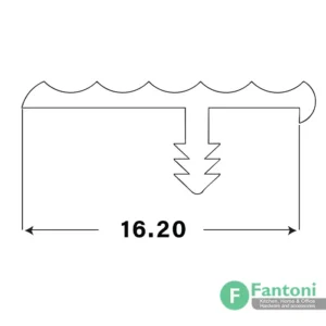 پروفیل دور درب 16mm آلومینیومی آنودایز LC فانتونی i050 , i051