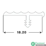 پروفیل دور درب 18mm آلومینیومی آنودایز LC فانتونی i055 , i056