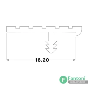 پروفیل دور درب 16mm آلومینیومی آنودایز LM فانتونی i060 , i061