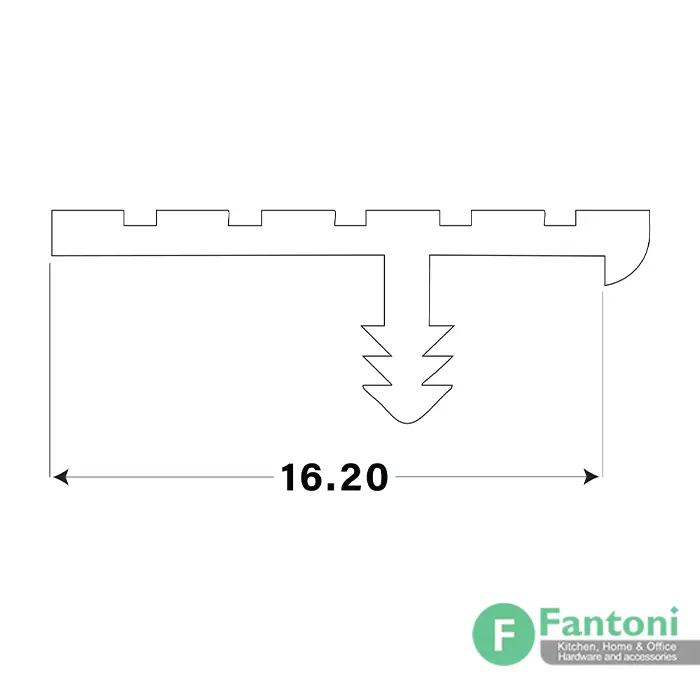 fantoni i060 پروفیل دور درب 16mm آلومینیومی آنودایز LM فانتونی i060 , i061