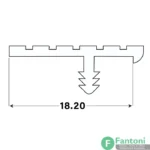 پروفیل دور درب 18mm آلومینیومی آنودایز LM فانتونی i065 , i066