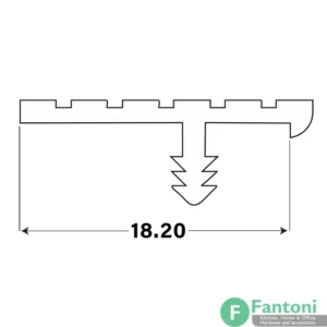 پروفیل دور درب 18mm آلومینیومی آنودایز LM فانتونی i065 , i066