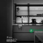 شلف ترکیبی دکوراتیو فانتونی نوری رنگ مشکی مات