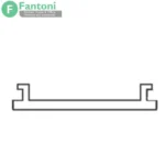 شلف آلومینیومی دیواری مدل T فانتونی (مشکی مات - با قابلیت نورپردازی)
