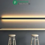 شلف آلومینیومی دیواری مدل T فانتونی (مشکی مات - با قابلیت نورپردازی)