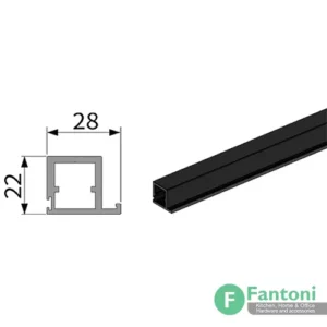 پروفیل عمودی درب کمد و کابینت مدل پرشین استایل رنگ نوک مدادی مات