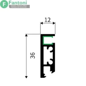 i381 , i382 , i383 پروفیل جلویی شیشه ای با قابلیت نورپردازی مدل ترکیش رنگ قهوه ای ، شامپاینی و مشکی مات 3000mm
