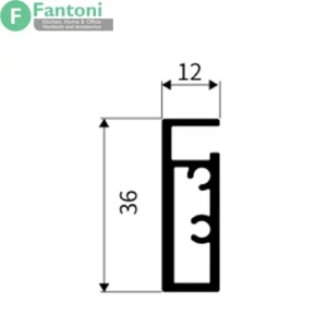 i386 , i387 , i388 پروفیل کناری شیشه ای با قابلیت نورپردازی مدل ترکیش رنگ قهوه ای ، شامپاینی و مشکی مات 3000mm