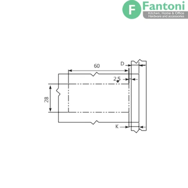 لولای آیینه سری استار پلاس با پایه های صلیبی 3D فانتونی A072