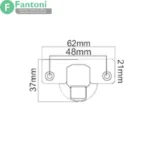 لولای سری پریمیوم پلاس با کاور مشکی با پایه خطی 3D فانتونی A114