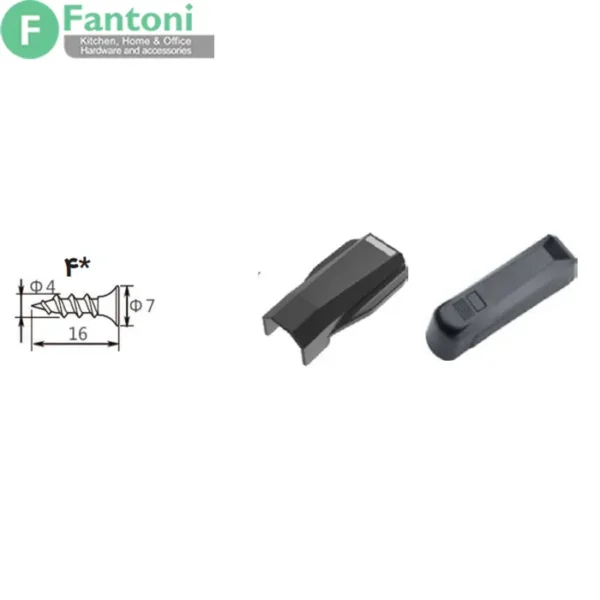 لولای پروفیل آلومینیومی سری پرومیوم پلاس با کاور مشکی و با پایه خطی 3D فانتونی A115