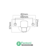 لولای تتانیومی سری پریمیوم با پایه صلیبی 3D فانتونی A124