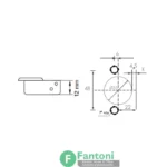 لولای تتانیومی سری پریمیوم با پایه صلیبی 3D فانتونی A124