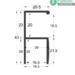دستگیره پروفیلی H فرم فانتونی L012-L013-L017