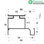 دستگیره پروفیلی L فرم کمدی فانتونی L092-L093-L097