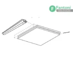 چراغ LED روکار مخصوص یونولیت های هوایی فانتونی N523,N525 چراغ LED خطی روکار فانتونی مدل لیورا (Liora) | عرض ۶۰۰ تا ۱۲۰۰ میلی‌متر