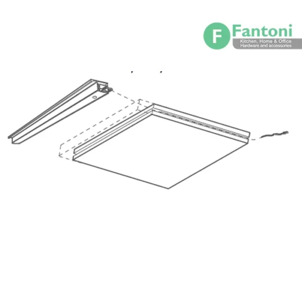 چراغ LED روکار مخصوص یونولیت های هوایی فانتونی N523,N525 چراغ LED خطی روکار فانتونی مدل لیورا (Liora) | عرض ۶۰۰ تا ۱۲۰۰ میلی‌متر