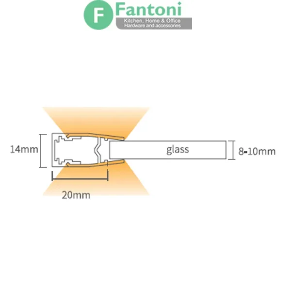 چراغ LED دو طرفه جهت شلف شیشه ای مدل کلارا فانتونی N573,N575 چراغ LED خطی داخل کمد فانتونی مدل کلارا (Clara) سری N573-N575