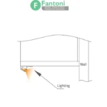 چراغ LED دکوراتیو روکار شیبدار مدل نکسو فانتونی N573,N575 چراغ LED خطی شیاردار فانتونی مدل نکسو (Nexo) سری N731-N733