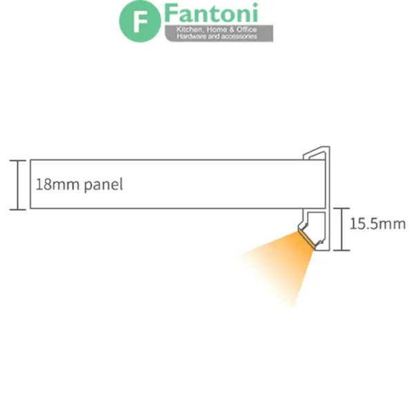 چراغ LED داخل کمد و کابینت شلف چوبی مدل الیس فانتونی N583,N585 چراغ LED روکار شلف چوبی فانتونی مدل الیس (Elys)