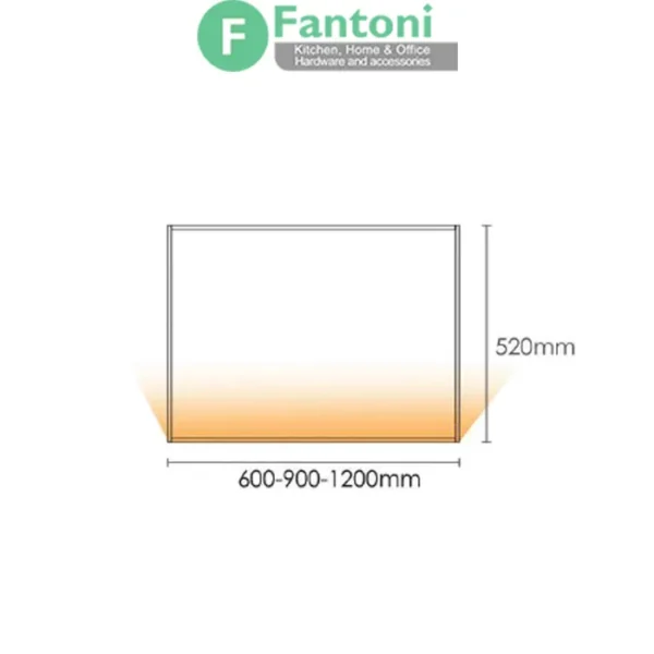 چراغ LED شلف شیشه ای فانتونی N635 تا N623 چراغ LED خطی داخل کشو فانتونی مدل ملو (Melo) | دو عمق ۳۲۰ و ۵۲۰ میلی‌متر