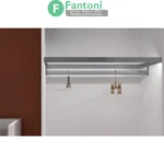 چراغ LED شلف شیشه ای فانتونی N643,N644,N645 شلف شیشهای LED فانتونی با میله رگال لباس | عمق ۵۲۰ میلیمتر