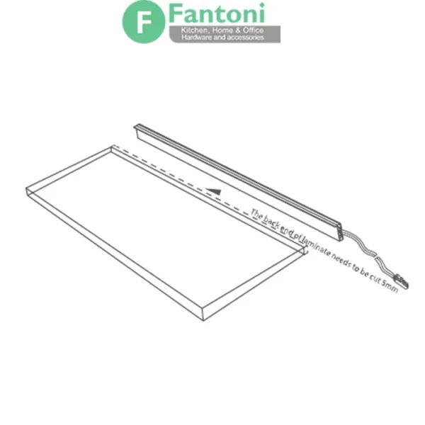 چراغ LED انتهای شلف چوبی مدل ویترا فانتونی N663,N664,N665 چراغ LED لبه‌چسبان دو طرفه فانتونی مدل ویترا (Vitra) سری N663-N665