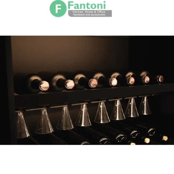 چراغ LED شلف آلومینیومی نگهدارنده بطری و گیلاس به همراه ترانس مدل اوربیس فانتونی N675,N676 چراغ LED شلف و استند نگهدارنده بطری و گیلاس مدل Orbis (کدهای N675 و N676)