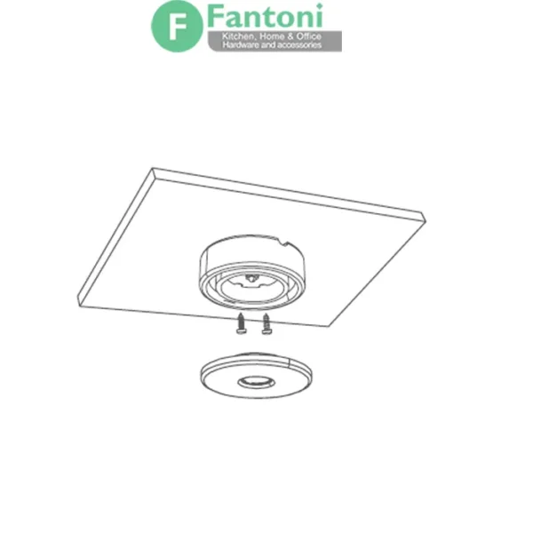 چراغ LED گرد نقطه ای روکار و توکار مدل اورو فانتونی N677 پکیج ۳ عددی چراغ LED نقطه‌ای فانتونی مدل اورو (Oro) | همراه با ترانس