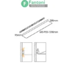چراغ LED شلف آلومینیومی به همراه ترانس مدل نسکا فانتونی N681,N682,N683 شلف نوری LED مشکی مات فانتونی مدل نکسا (Nexa) | عمق ۲۸۰ میلیمتر