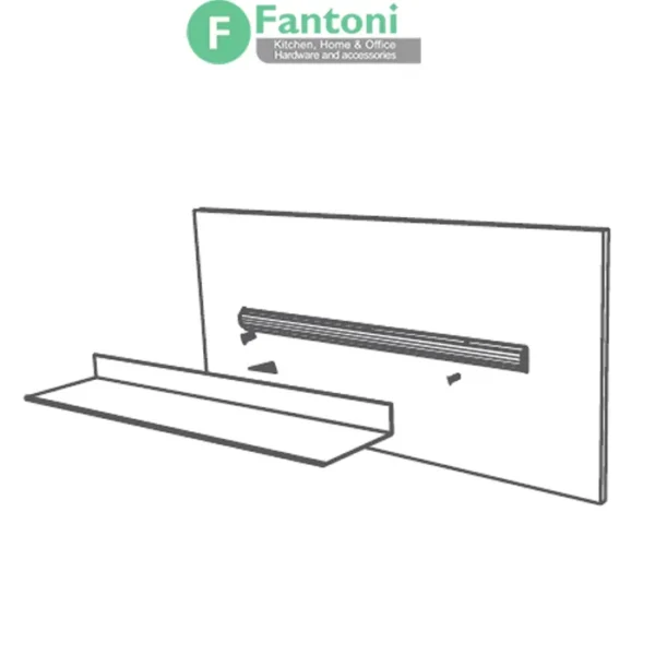 چراغ LED شلف آلومینیومی به همراه ترانس مدل نسکا فانتونی N681,N682,N683 شلف نوری LED مشکی مات فانتونی مدل نکسا (Nexa) | عمق ۲۸۰ میلی‌متر