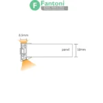 چراغ LED دو طرفه جهت جلوی شلف مدل آربور فانتونی N721,N722,N723 - Image 3