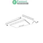 چراغ LED دو طرفه جهت جلوی شلف مدل آربور فانتونی N721,N722,N723 - Image 4