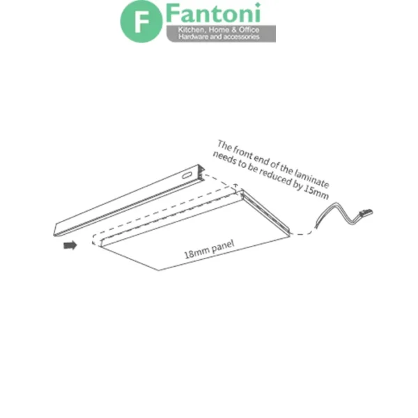 چراغ LED دو طرفه جهت جلوی شلف مدل آربور فانتونی N721,N722,N723 - Image 4