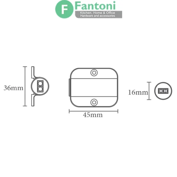 سنسور چشمی درب کابینت و کمد حداکثر 30 وات فانتونی N806 سنسور چشمی درب کابینت و کمد فانتونی مدل N806 (حداکثر 30 وات)