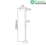چراغ LED پایه دار مینیمال لایت پل همراه با ترانس فانتونی N901 چراغ LED ویترینی پایه‌دار فانتونی مدل لایت پل (Light Pol) کد N901 | ۱ وات